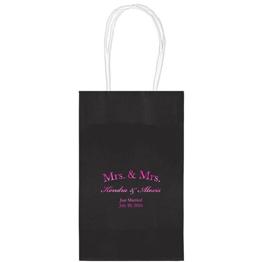 Mrs & Mrs Arched Medium Twisted Handled Bags